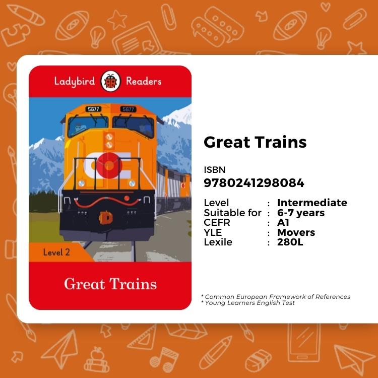 Buku Bahasa Inggris SD 9780241298084 Great Trains