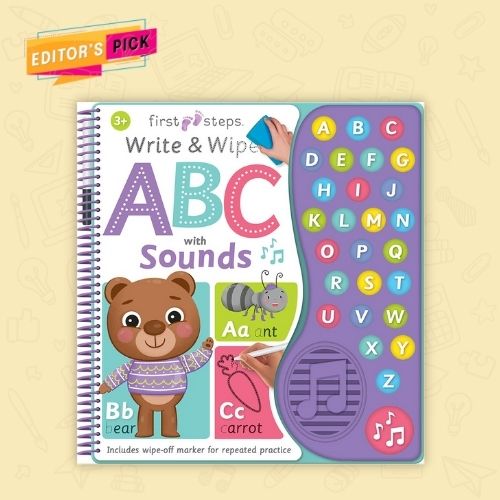 9781488904752 First Steps Write and Wipe ABC with Sounds