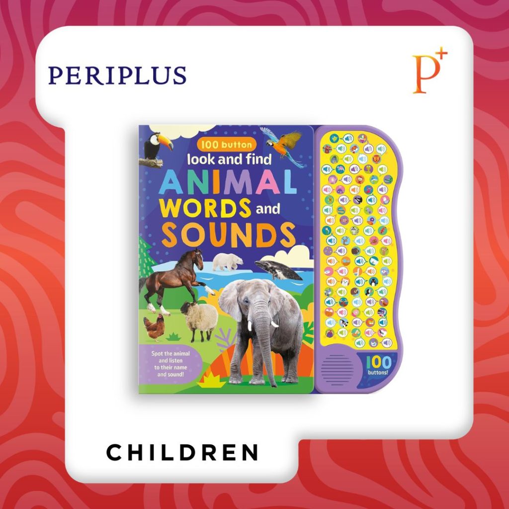 Children 9781839239311 100 Button Look & Find Animal Words & Sounds