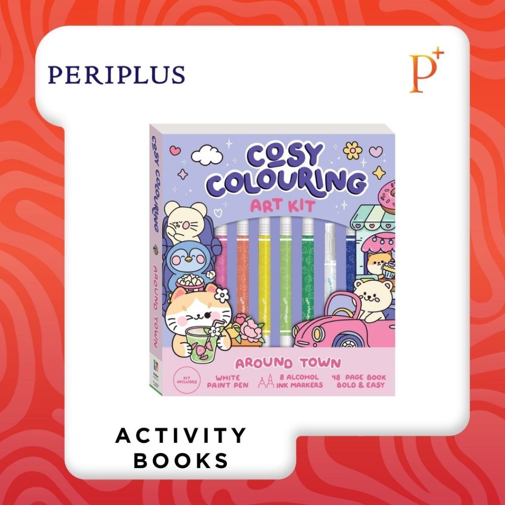 9781488971198 Art Maker Cosy Colouring Around Town Kit